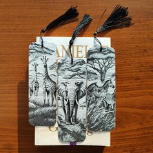 Tia Craft Afrika Vahşi Yaşam 3'lü Kitap Ayracı Seti – 3D Özel Tasarım