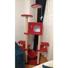 Feyza Design Yüksekliği Ayarlanabilir, Dayanıklı ve Eğlenceli Kedi Tırmalama Platformu
