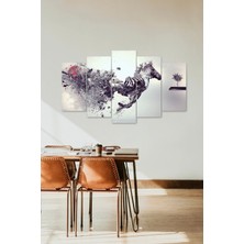 Mbb E-Ticaret At ve Hüzün 5 Parçalı Mdf Tablo