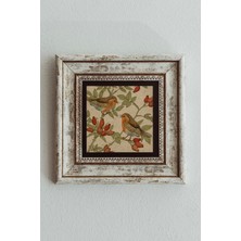 Mbb E-Ticaret Kuş Çerçeveli Taş Tablo , Çerçeveli Taş Duvar Dekoru - ENKCRCVTBL-00091