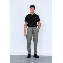 Haki Beli Lastikli Yünlü Jogger