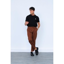 Kahve Cotton Boyfriend Pantolon