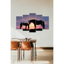 Mbb E-Ticaret Atlar 5 Parçalı Mdf Tablo