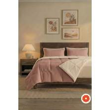 Pomelo Home %100 Pamuk Waffle Uyku Seti | Yorgan + 2 Yastık Kılıfı + Çarşaf | Çantalı Çift Kişilik