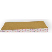 Feyza Design Yıldız Desenli Fuzzy Karton Kedi Tırmalama 43,5X21X4CM