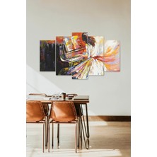 Mbb E-Ticaret Kadın Piyano 5 Parçalı Mdf Tablo