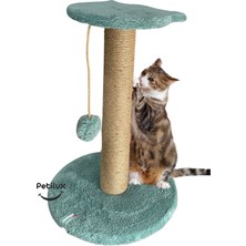 Feyza Design Kedi Kafa Figürlü Jüt Ipli Tırmalama Direği, Dayanıklı ve Eğlenceli Tasarım