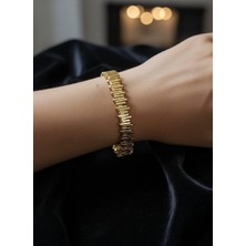 Toka Delisi Kesme Gold Kelepçe Bileklik
