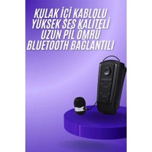 TE Dükkan Makaralı Bluetooth Kulakiçi Yaka Kulaklığı Kablosuz Kulaklık