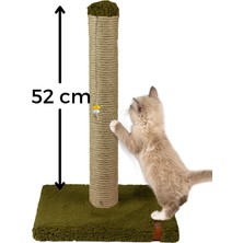 Feyza Design 52CM Yeşil Jüt Tırmalama Tahtası ve Catnipli Minder