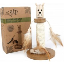 Feyza Design Tüylü Kedicikli Tırmalama Ağacı, Eğlence ve Tırmalama Keyfi