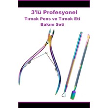 3'lü Kütikül Itici ve Tırnak Sanatı Pens Seti XLK101105