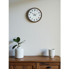 Mbb E-Ticaret Zentime 36 cm Kahverengi Dekoratif Duvar Saati