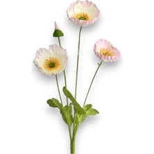 Dekosimge Yapay Çiçek 4lü Gelincik Dalı 60 cm Pembe