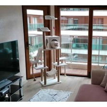 Feyza Design Yüksekli ve Dayanaklı Tasarımlı Kedi Tırmalama ve Oyun Platformu