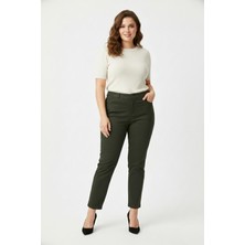 Kübra Kadın Kanvas Bilek Pantolon Kemer Lastikli Düğmeli BGL-ST05056