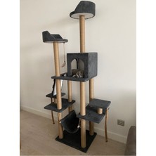 Feyza Design Çok Katlı Kedi Tırmalama ve Oyun Platformu, Eğlenceli ve Güvenli Tasarım