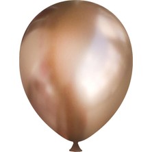 Bravo Helyuma Uyumlu Bronz Krom Balon Mirror Balon 12 Inç 50 Adet Krom Bronz Balon 12 Inch
