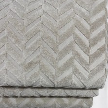 Kumaşçıtr Kaymaz Tabanlı Well Soft Koltuk & Çekyat Örtüsü 170×215 cm – Zigzag Desen Taş Rengi