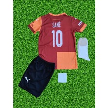 Moda 25/26 Sezonu 10 Leroy Sane Gâlâtâsârây Parçalı Çocuk Forması Çorap ve Maskeli