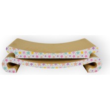 Feyza Design Yıldız Desenli Karton Kedi Tırmalama 58X23X10CM