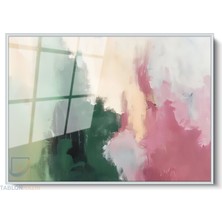 Tablonhazır Çerçeveli Yatay Cam Tablo Salon Duvar Tablosu Yatay Cam Soyutrenksanati4 Ofis Tablosu
