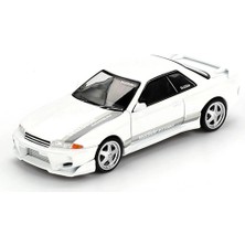 Mercansa Mini Gt 1/64 Nissan Skyline Gt-R (R32) Veilside Combat C-I White