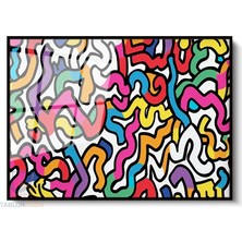 Tablonhazır Çerçeveli Yatay Cam Tablo Salon Duvar Tablosu Yatay Cam Renklikivrimlar Ofis Tablosu