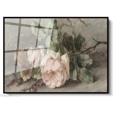 Tablonhazır Çerçeveli Yatay Cam Tablo Salon Duvar Tablosu Yatay Cam Vintagepembegul Ofis Tablosu