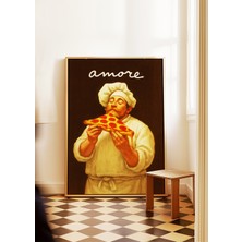 Art House Collective Amore Pizza Posteri - Pizza Koleksiyonu - Tablo Ölçülerinde Çerçevesiz Poster