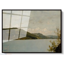 Tablonhazır Çerçeveli Yatay Cam Tablo Salon Duvar Tablosu Yatay Cam Vintagedaggolmanzarasi4 Ofis Tablosu