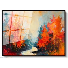 Tablonhazır Çerçeveli Yatay Cam Tablo Salon Duvar Tablosu Yatay Cam Doganinrenkleri Ofis Tablosu