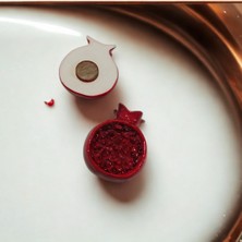 Ucuz Parçacım Dekoratif Nar Figürlü Magnet | Bereket ve Şans Simgesi