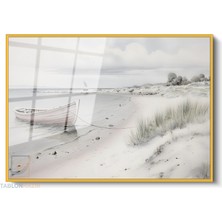 Tablonhazır Çerçeveli Yatay Cam Tablo Salon Duvar Tablosu Yatay Cam Klasik Manzara 20 Ofis Tablosu