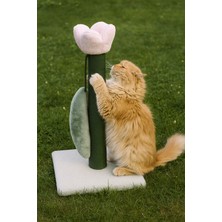 Feyza Design Pembe Lale Kedi Tırmalama Tahtası, Şık ve Eğlenceli Tasarım