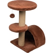 Feyza Design Kedi Oyun ve Tırmalama Platformu, Tarçın Renk, 53X39X67 cm