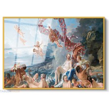 Tablonhazır Çerçeveli Yatay Cam Tablo Salon Duvar Tablosu Yatay Cam Venusunzaferi Yeni Ev Hediyesi Ofis Tablosu