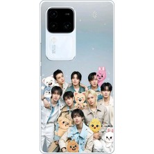 TechTree Vivo V30 Uyumlu Tray Kids K-Pop Grubu ve Skzoo Temalı Baskılı Silikon Kılıf