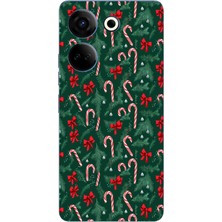 TechTree Tecno Camon 20-20 Pro Uyumlu Yılbaşı Çam Ağacı ve Baston Şeker Baskılı Silikon Kılıf