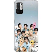 TechTree Redmi Note 10 5g Uyumlu Tray Kids K-Pop Grubu ve Skzoo Temalı Baskılı Silikon Kılıf