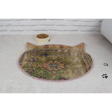 Feyza Design 40X50CM Organik Yün Kedi Paspası, Renkli ve Şık Dokuma