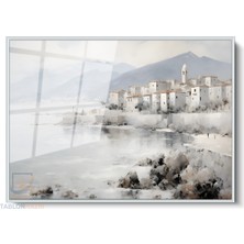 Tablonhazır Çerçeveli Yatay Cam Tablo Salon Duvar Tablosu Yatay Cam Soyutkiyimanzarasi Ofis Tablosu