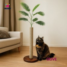 Feyza Design Doğal Ahşap Kedi Tırmalama Ağacı, Sağlıklı ve Eğlenceli Tırmalama Alanı