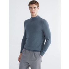 LC Waikiki Lcwaıkıkı Classic Mavi Yarım Balıkçı Yaka Erkek Triko Kazak