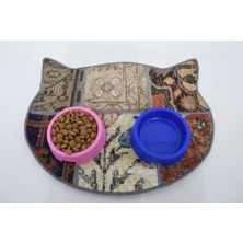 Feyza Design 40X50 cm Organik Yün Kedi Paspası, Renkli ve Desenli, Doğal Konfor