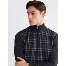 LC Waikiki Lcwaıkıkı Classic Antrasit Dik Yaka Erkek Triko Kazak