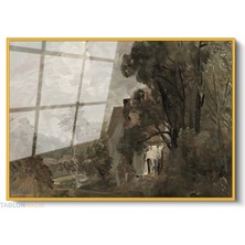 Tablonhazır Çerçeveli Yatay Cam Tablo Salon Duvar Tablosu Yatay Cam Vintagedogamanzarasi7 Ofis Tablosu