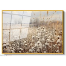 Tablonhazır Çerçeveli Yatay Cam Tablo Salon Duvar Tablosu Yatay Cam Vintagekirmanzarasi Ofis Tablosu