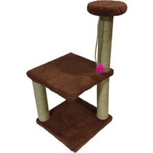 Feyza Design Çift Katlı Yuvarlak Kaliteli Jut Halatlı Kedi Tırmalama Tahtası