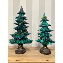 İki Cadı Tasarım Yılbaşı Ürünleri, Ikili Yılbaşı Çam Ağacı Seti Dekoratif Obje